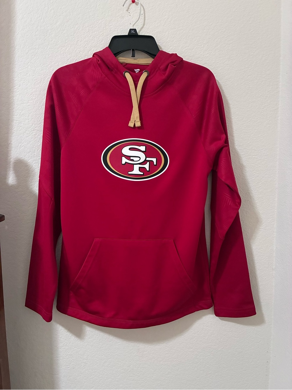 Fanatics Red San Francisco 49ers Crewneck Hoodie with Gold Accents
